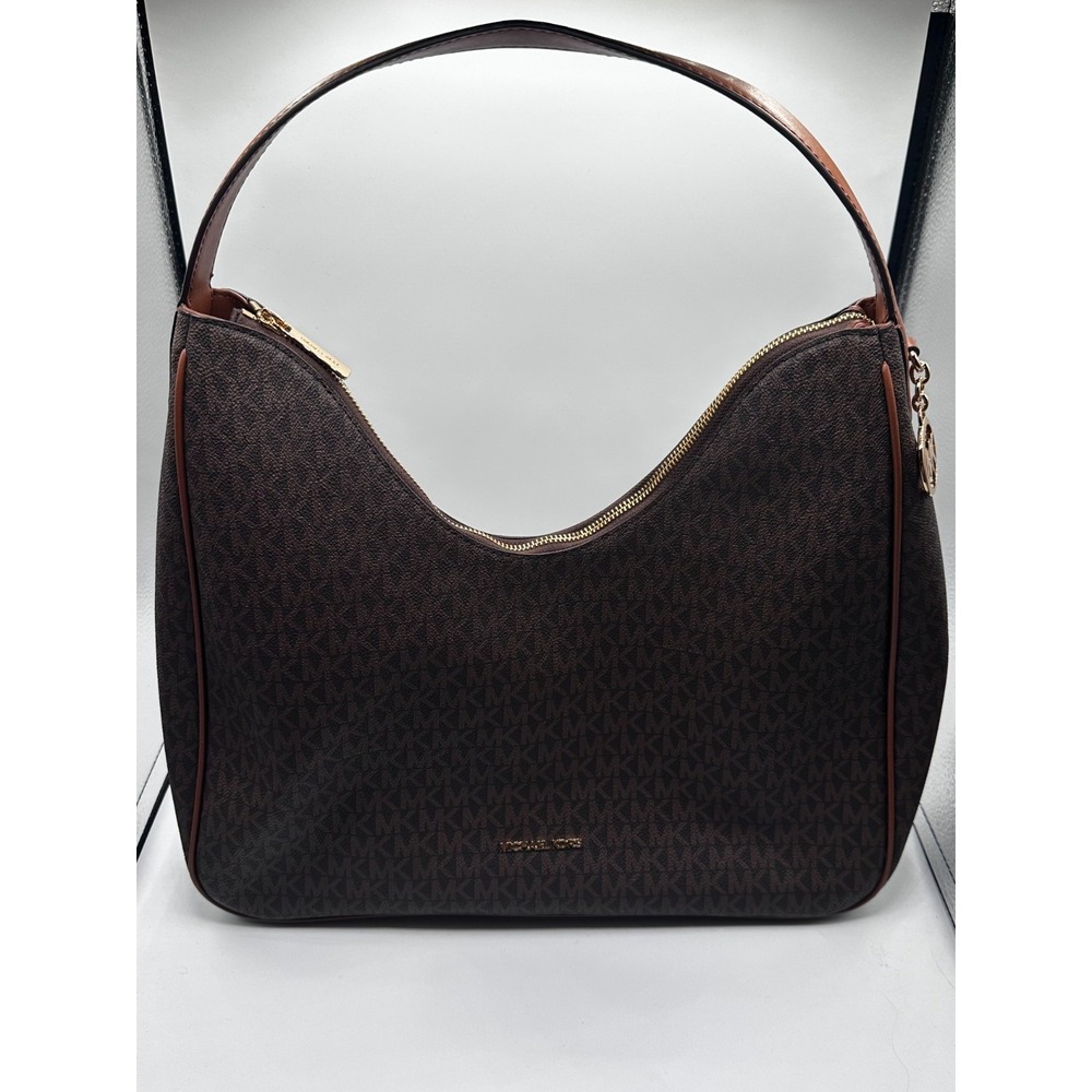 Michael Kors Nayla Edition Brown Medium Hobo Shoulder Bag Monogram SKU 250
